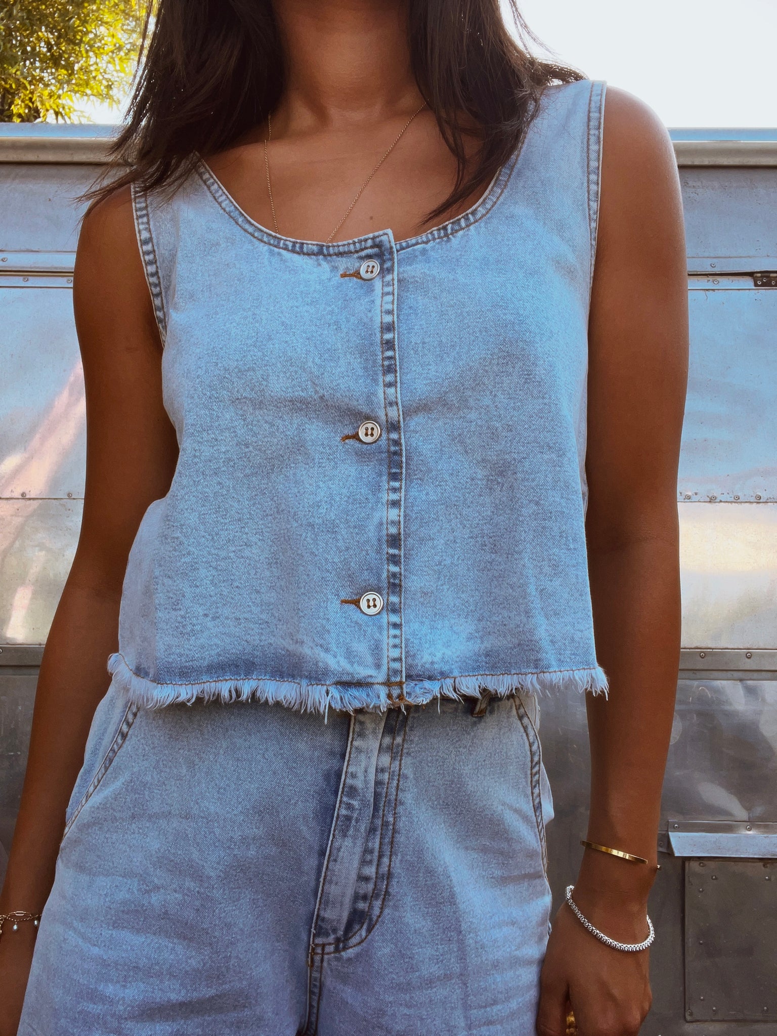 Coastline Denim Top