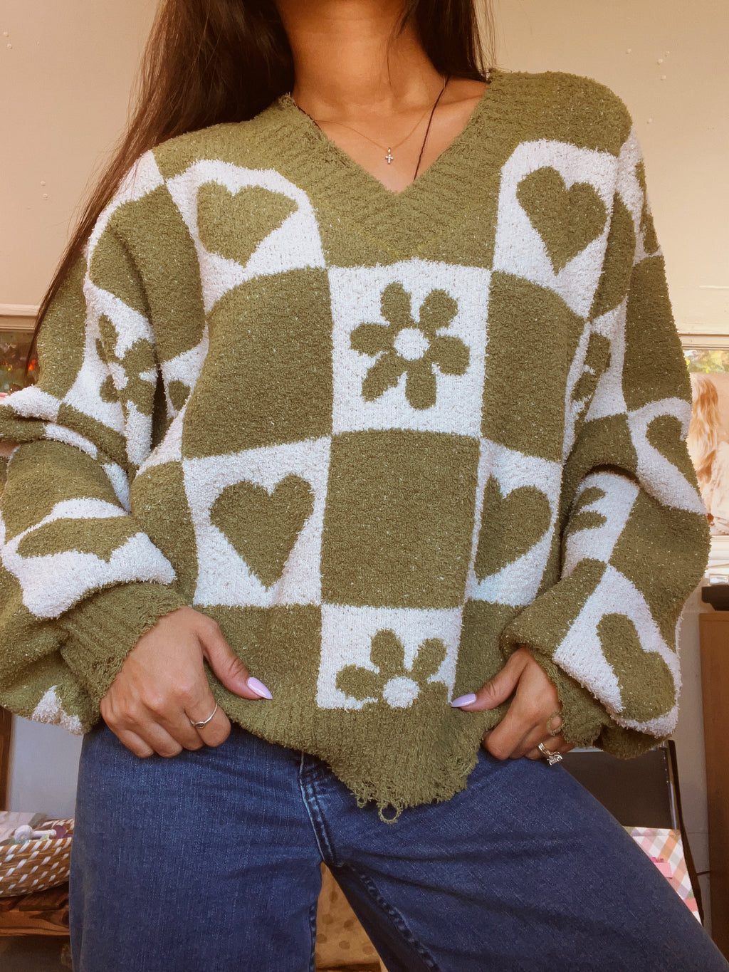 Rooted in Green Sweater