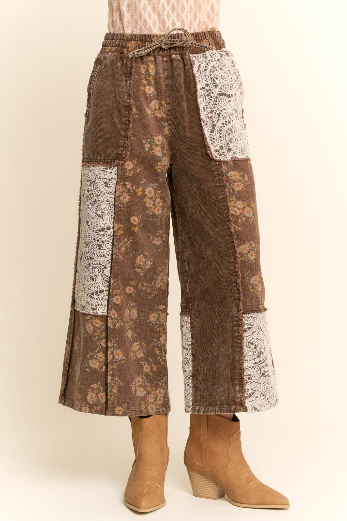 パンツ eaphi cotton lace patchwork pants Heritage Lace Patchwork Pants – Shop 1978