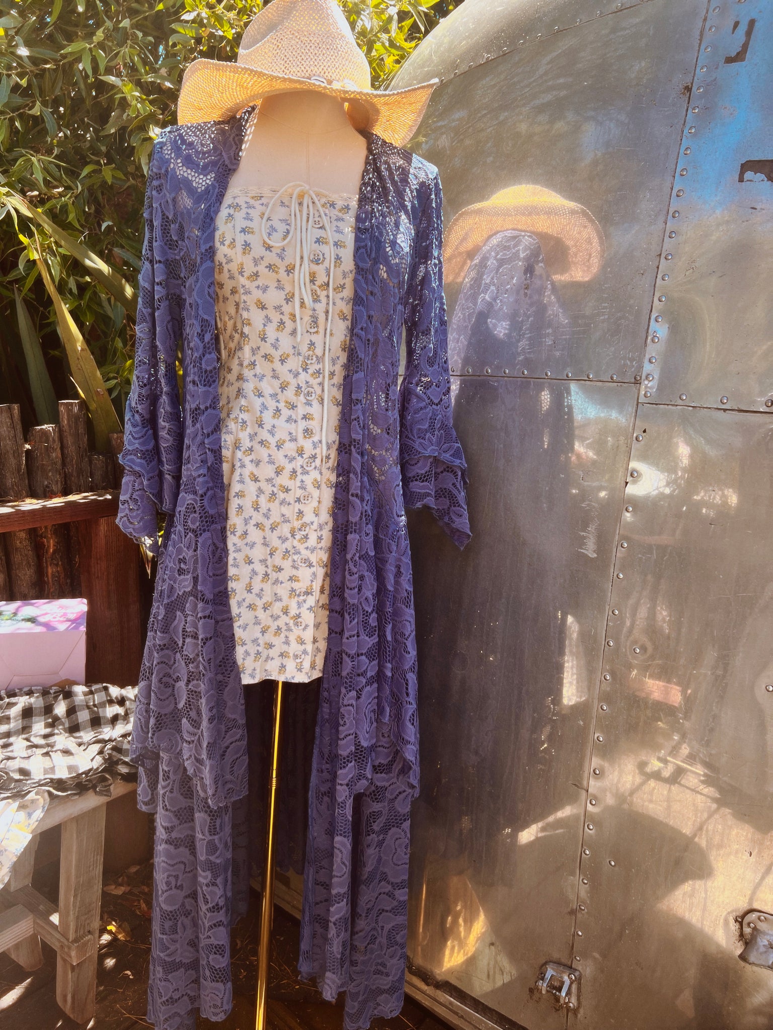 Stevie Lace Duster-Blue