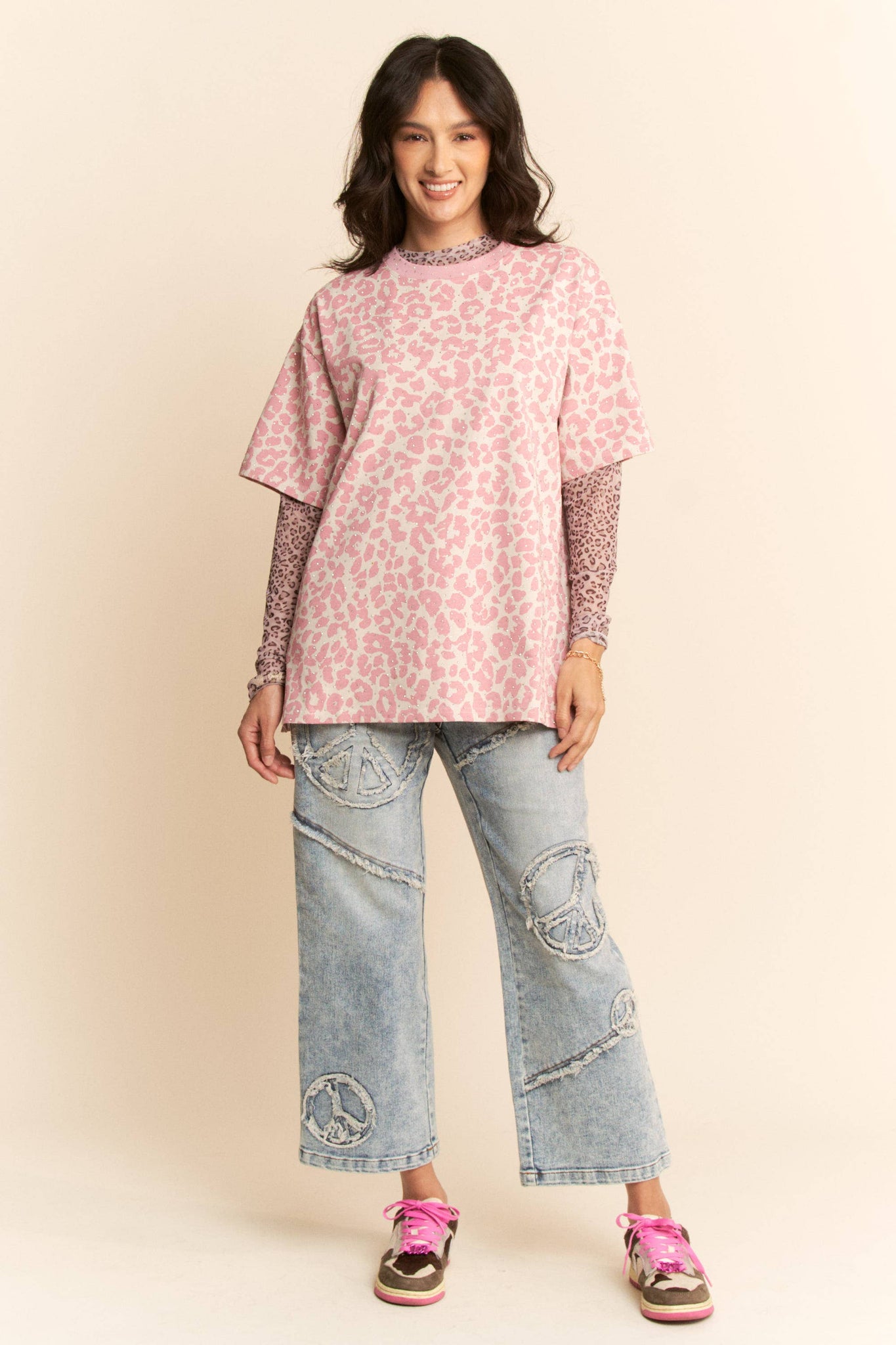 Peace Out Cropped Denim Jeans