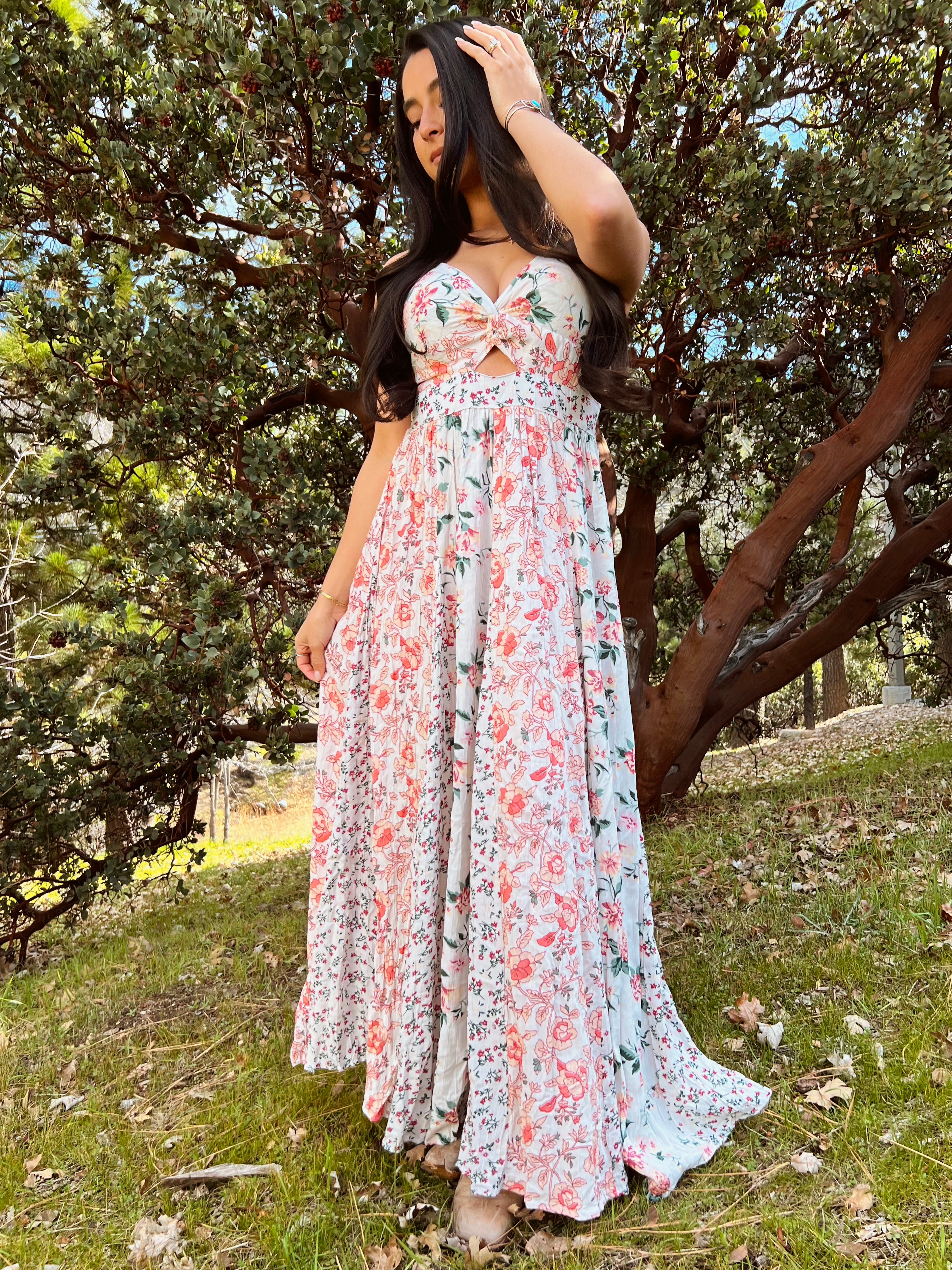 Bloom Patch Maxi Dress-Pink – Shop 1978