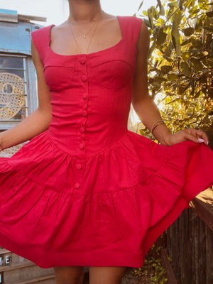 Carmen Dress-Red