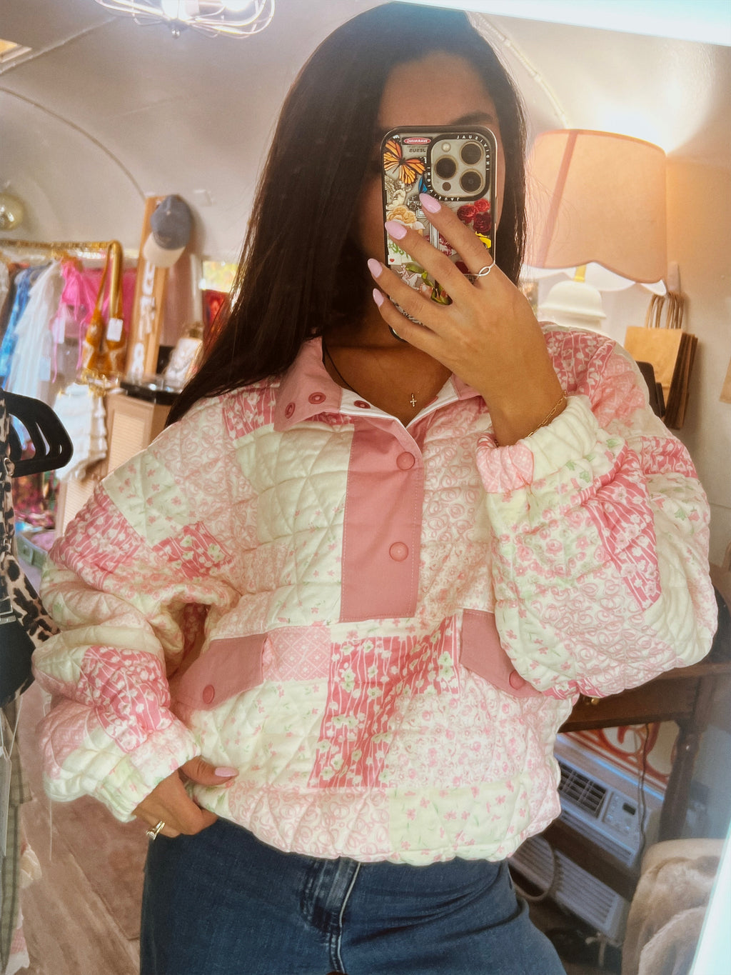 Sunday Stroll Pullover-Pink