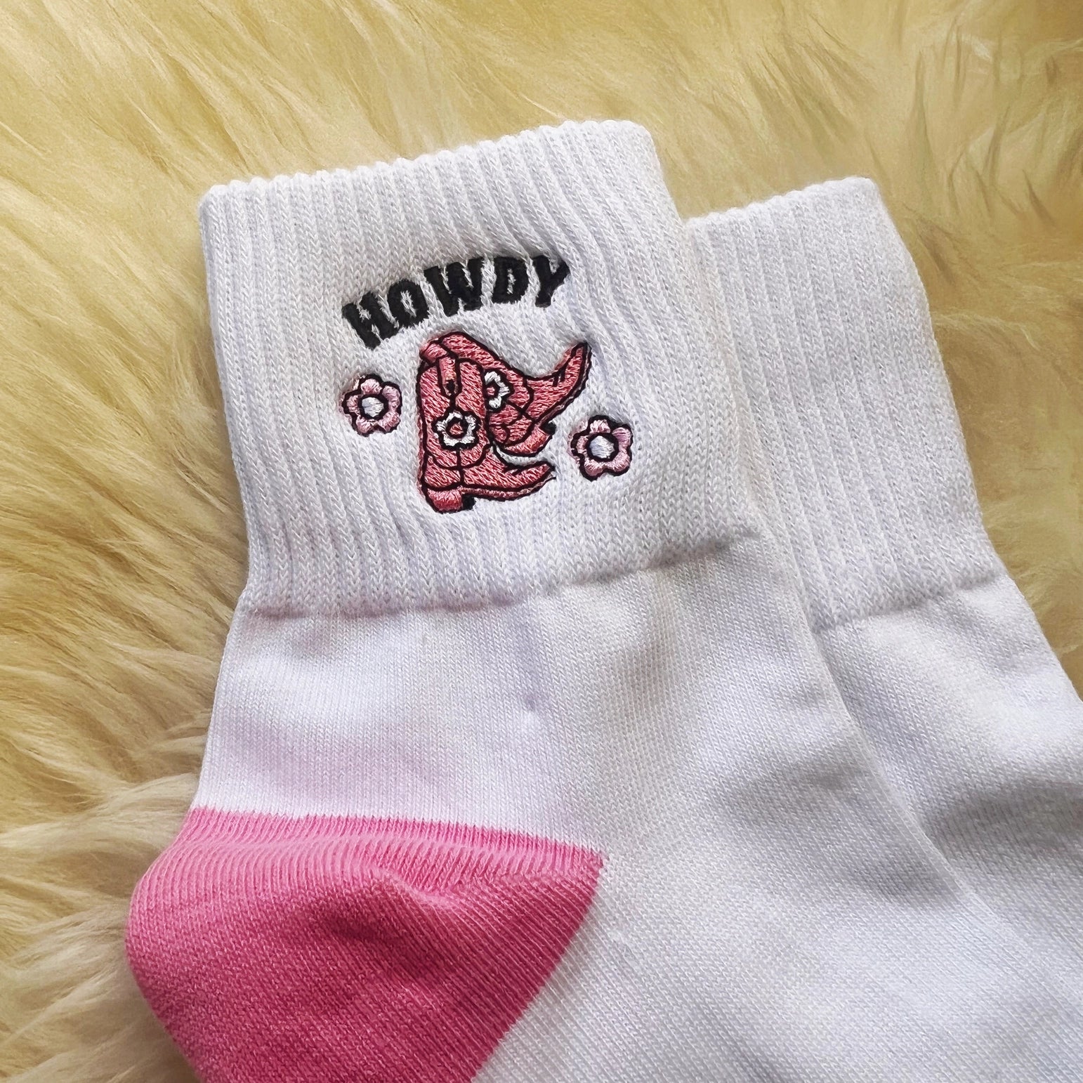 Howdy Cowgirl Embroidered Socks – Shop 1978