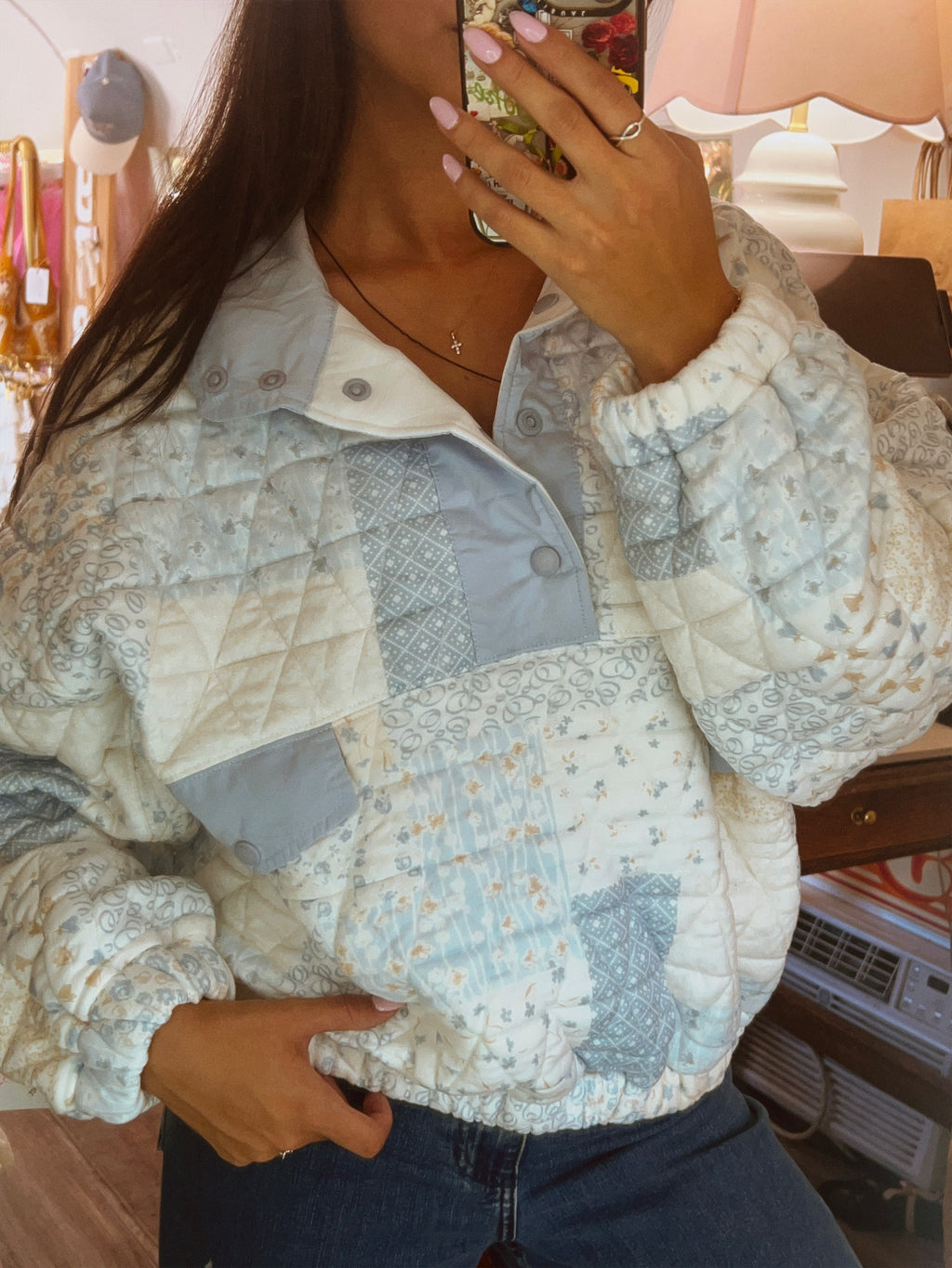 Sunday Stroll Pullover-Blue