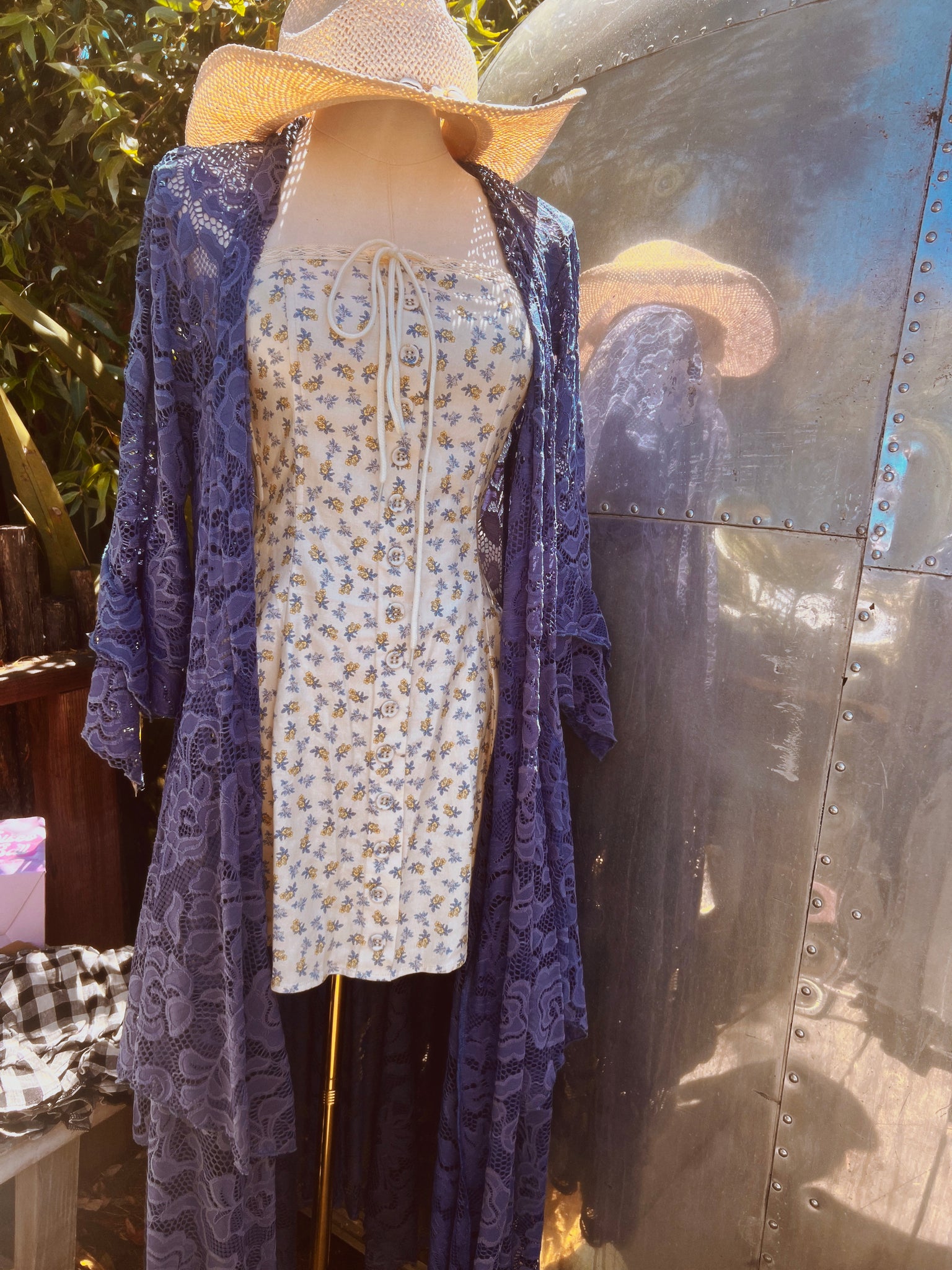 Stevie Lace Duster-Blue