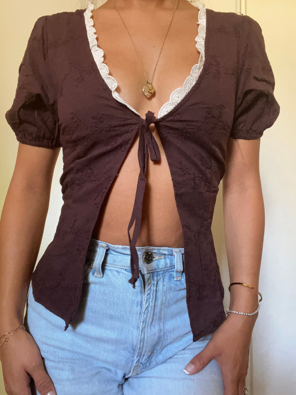 Heartache Top-Brown