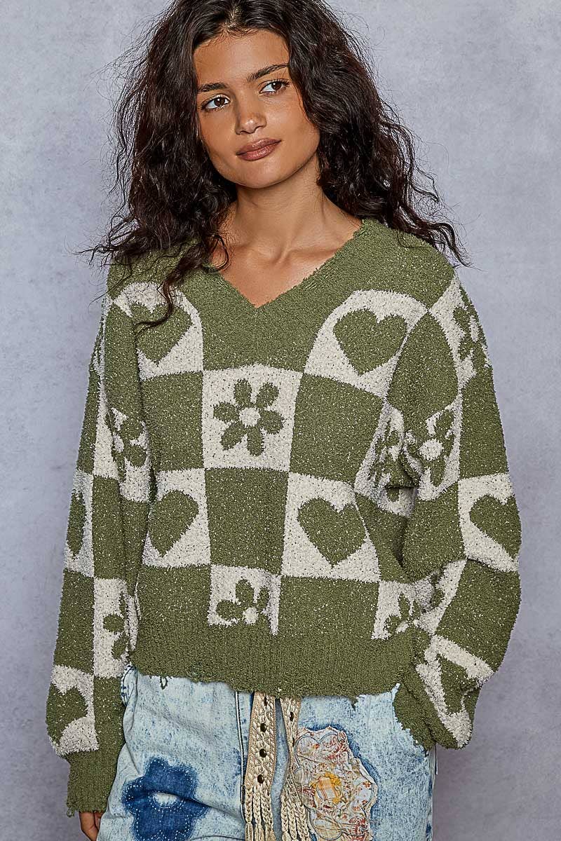 Rooted in Green Sweater